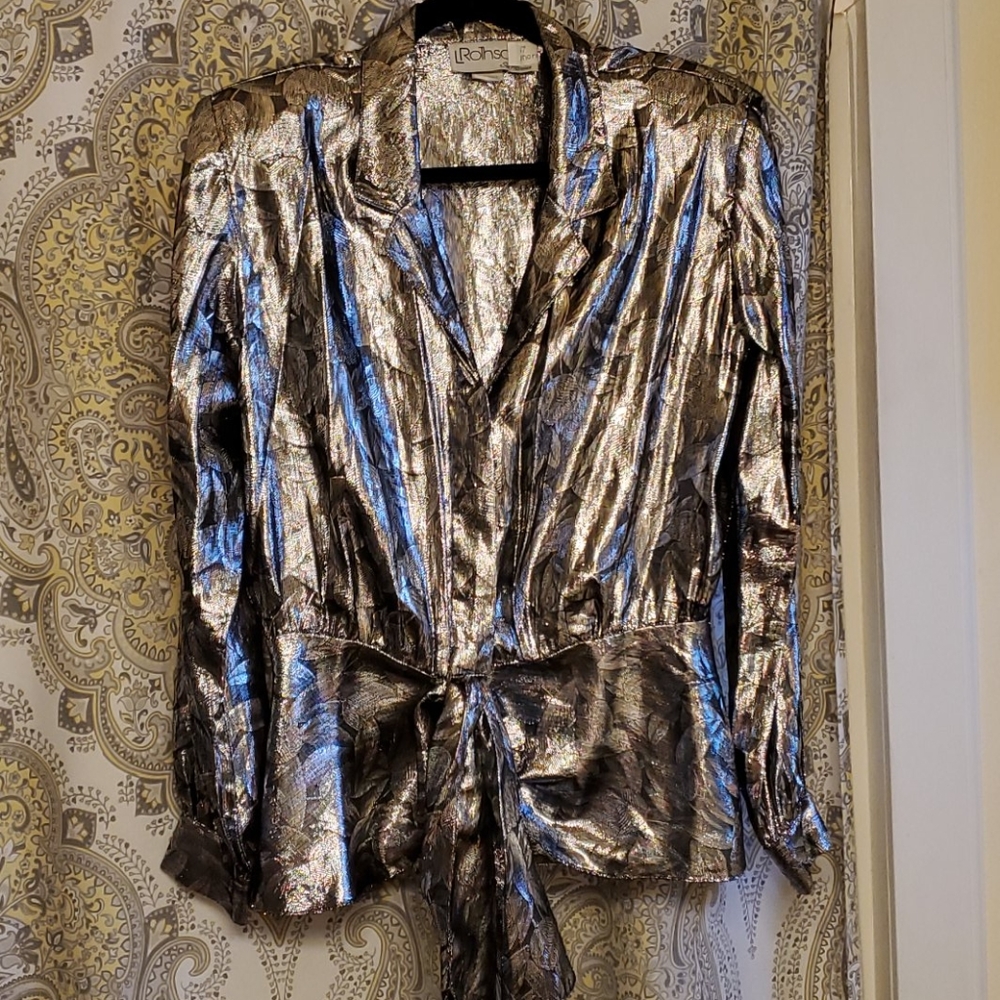 L. Rolhschild Metallic Vintage Top